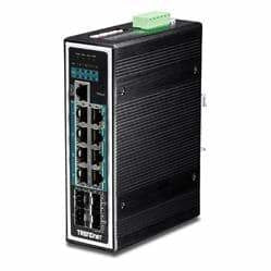 TRENDnet 12-Port Gigabit PoE+ Layer 2+ Managed DIN-Rail Switch