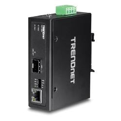 TRENDnet Hardened Industrial 100/1000 Base-T to SFP Media Converter